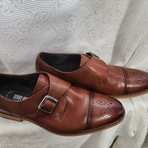 STACY ADAMS Men's Desmond Cap Toe Monk Strap Loafer 9.5 Gently worn
